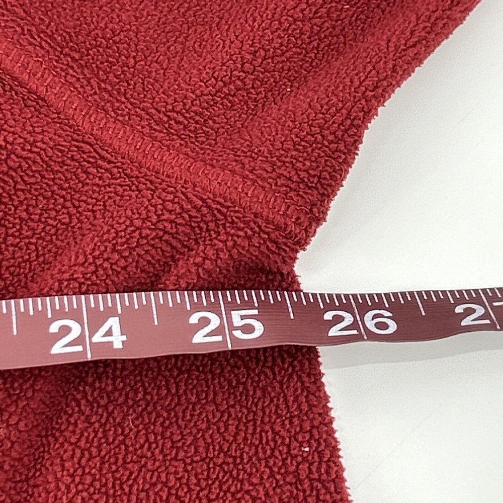 L.L. Bean Fleece‎ Jacket Men's Red XL Long Sleeve 1/4 Zip Pullover Zipper Pocket - Picture 7 of 7